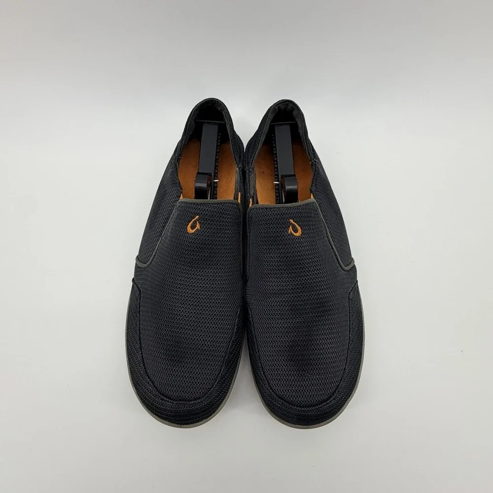 Olukai Nohea Mesh Mens 10 Dark Shadow Slip On Casual Sneaker Loafers 10188-4242